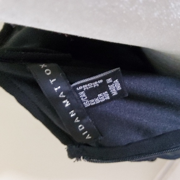 AIDAN MATTOX Black Beaded Bodice Sleeveless Formal Gown Size 6 - Picture 5 of 7